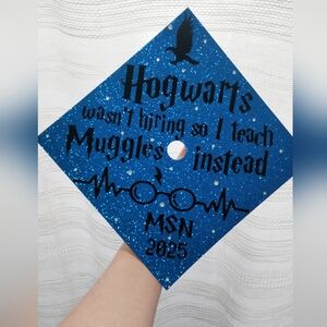 - Custom  handmade grad cap toppers